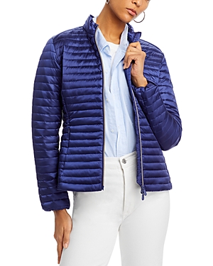 Shop Save The Duck Andreina Lightweight Quilted Coat In Space Blue