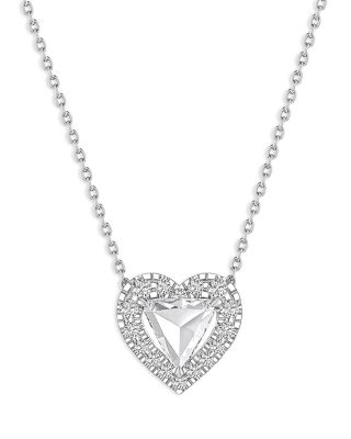 Harakh Diamond Heart Pendant Necklace in 18K White Gold, 0.33 ct. t. w.