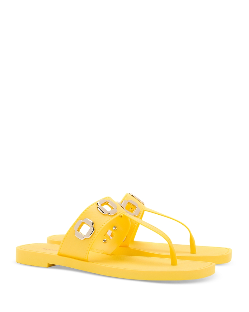 Larroude Women's Milan Grommet Thong Sandals In Sunshine