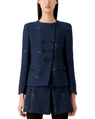 Emporio Armani Floral Jacquard Double Breasted Jacket