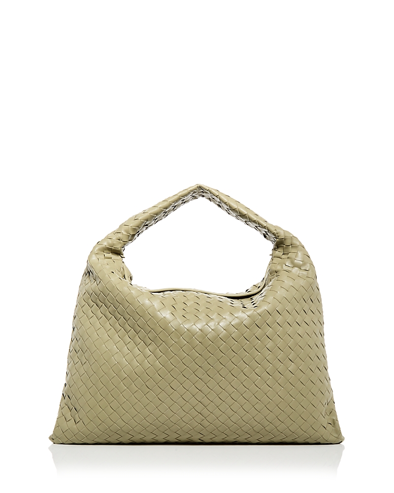 Bottega Veneta Hop Large Shoulder Bag In Khaki