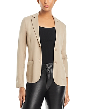 Shop Majestic Soft Touch Two Button Blazer In Desert