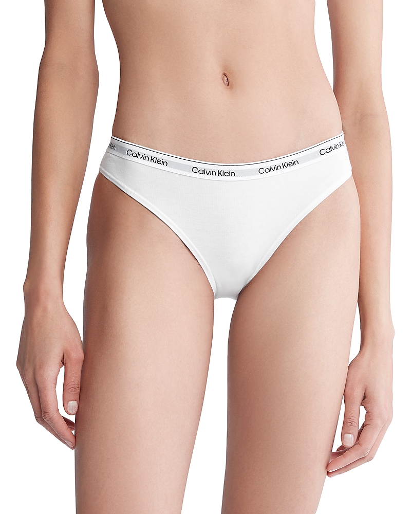 Shop Calvin Klein Modern Logo Bikini In White
