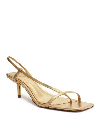 SCHUTZ - Women's Heloise Square Toe Mid Heel Sandals