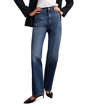 Shop Hobbs London Limited Leigh Straight Leg Jean In Mid Wash