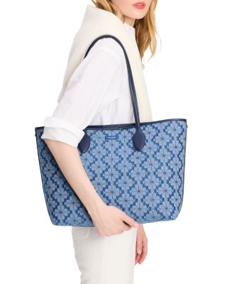 kate spade new york Spade Flower Jacquard Denim Bleecker Large