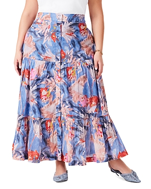 Nic+Zoe Plus Dreamscape Tiered Skirt