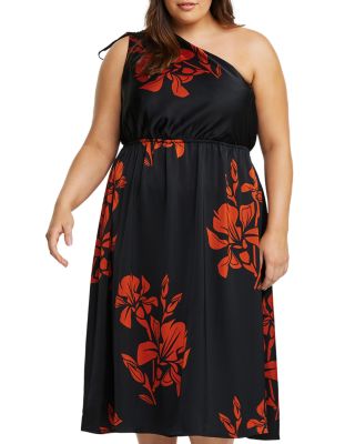 Estelle Plus - Morocco Blooms One Shoulder Dress