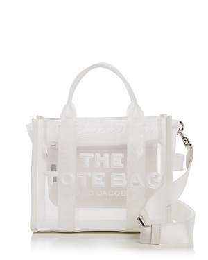 Marc Jacobs The Mesh Small Tote Bag In White/nickel