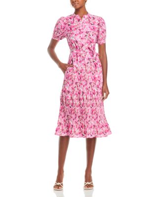 Derek Lam 10 Crosby - Alexandra Printed Puff Sleeve Midi Dress