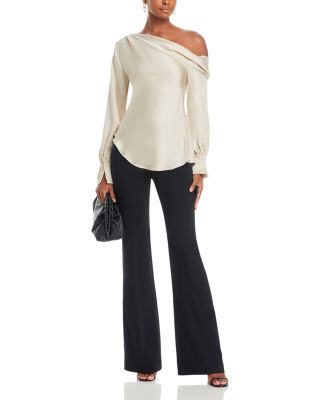 SMIKHAI Alice Draped One Shoulder Top