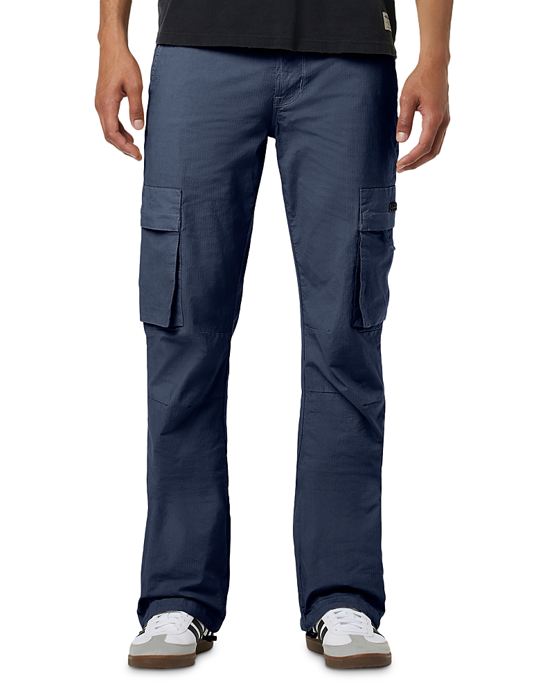 Hudson Walker Kick Flare Cargo Pants in Ripstop Navy