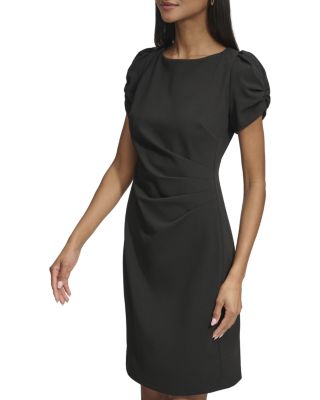 Ruched Sleeve Sheath Dress