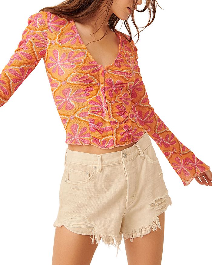Shop Free People Through The Meadow Top In Grapefruit