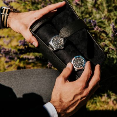 Berkeley Leather Three Watch Case