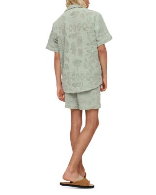 Galbanum Cuba Cotton Blend Crochet Camp Shirt