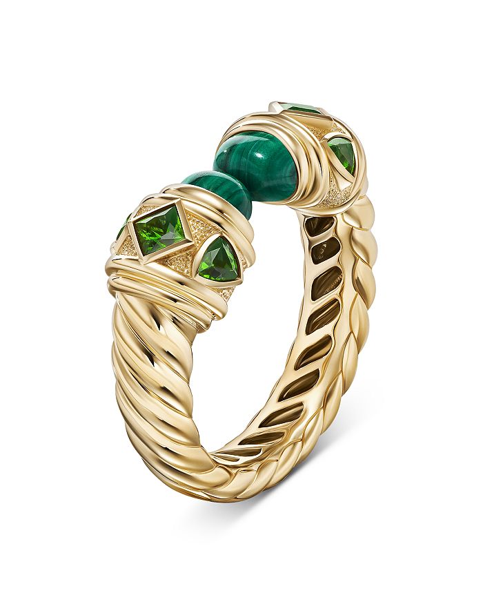 David Yurman Renaissance® Ring in 18K Yellow Gold with Malachite ...