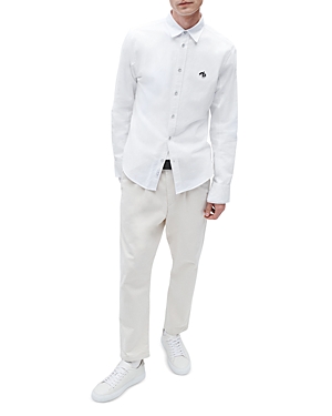 Shop Rag & Bone Tomlin Logo Oxford Shirt In White