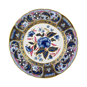Royal Crown Derby Imari Accent Plate - Blue Camellias In Multi
