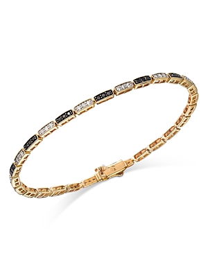Bloomingdale's Black And White Diamond Bracelet In 14k Yellow Gold, 1.30 Ct. T.w. - 100% Exclusive In Multi/gold