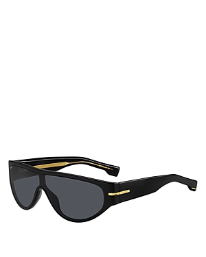 Shop Hugo Boss Round Sunglasses, 99mm In Black/gray Solid