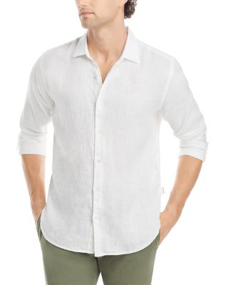 Giles Linen Textured Tailored Fit Button Down Shirt