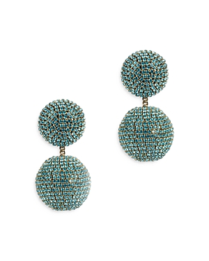 Shop Deepa By Deepa Gurnani Krystal Rhinestone Drop Earrings In Turquoise