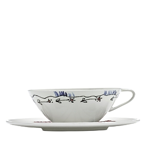 Serax Marni Anemone Milk Tea/coffee Cup & Saucer In Multi