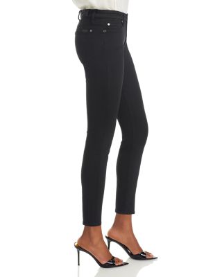 Slim Illusion High Rise Ankle Skinny Jeans in Luxe Black