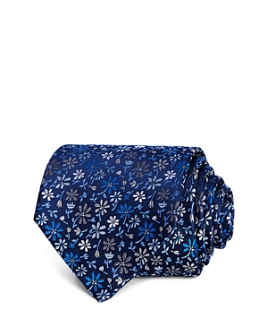 The Men's Store At Bloomingdale's Floral Woven Classic Tie 100% Exclusive In Navy/blue
