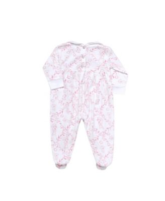 Girls' Pink Bears Trellace Smocked Footie - Baby