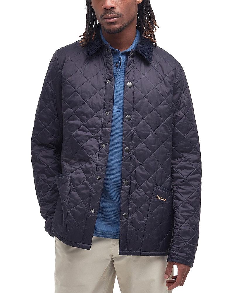 Shop Barbour Heritage Liddesdale Diamond Quilted Jacket In Navy