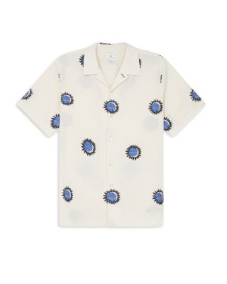 PS Paul Smith - Embroidered Cotton Blend Camp Shirt