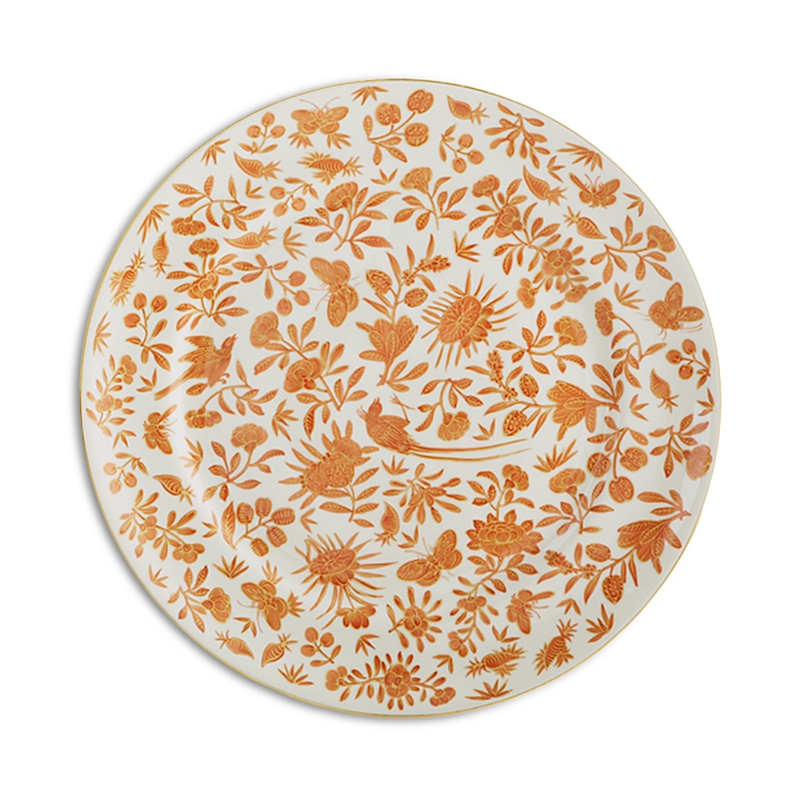 Mottahedeh Blue Canton Platter In Orange White