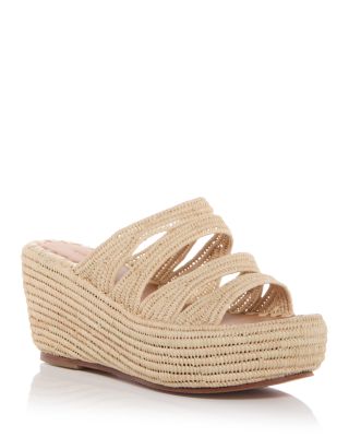 Carrie Forbes - Forbes Women's Medi Raffia Woven Wedge Slide Sandals