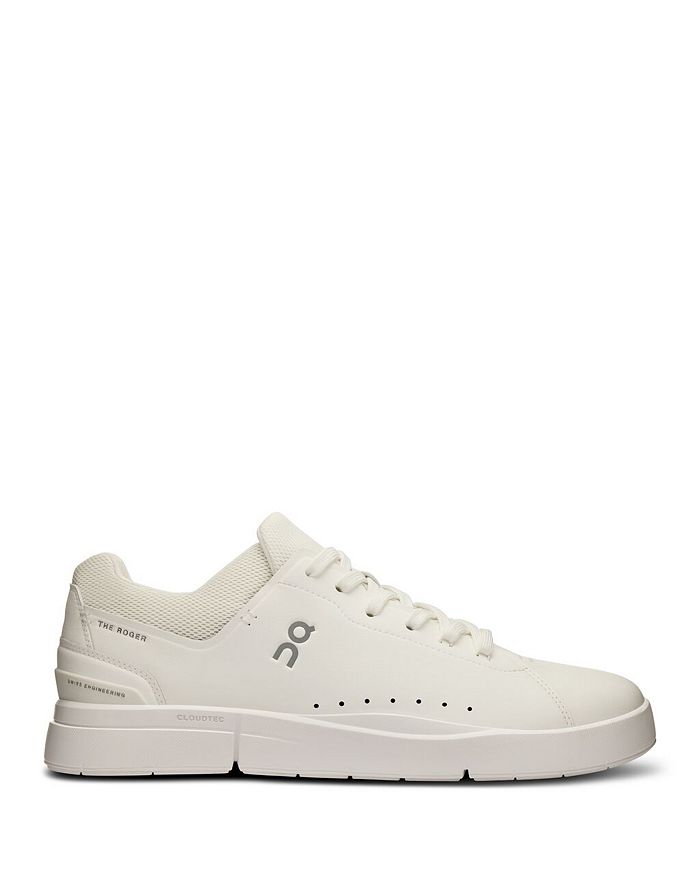 On Men's The Roger Advantage Low Top Sneakers In White | Undyed