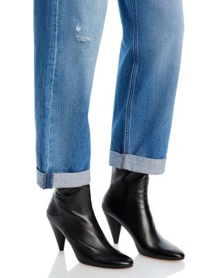 Dre Low-Rise Cuffed Baggy Jeans in Meyer