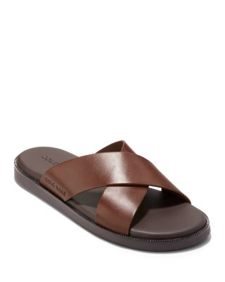 Men's Nantucket Cross Strap Slip On Slide Sandals