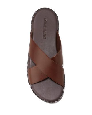 Men's Nantucket Cross Strap Slip On Slide Sandals