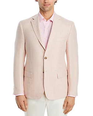 Shop The Men's Store At Bloomingdale's Wool & Linen Basketweave Regular Fit Sport Coat - 100% Exclusive In Powder Pink