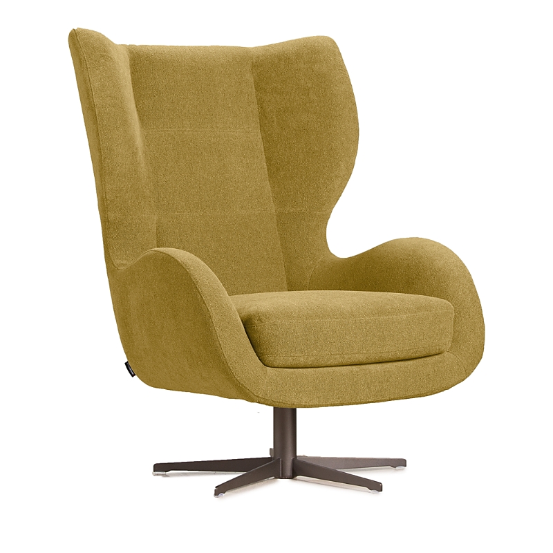 Giuseppe Nicoletti Capitano Swivel Chair In Capriccio Giallo