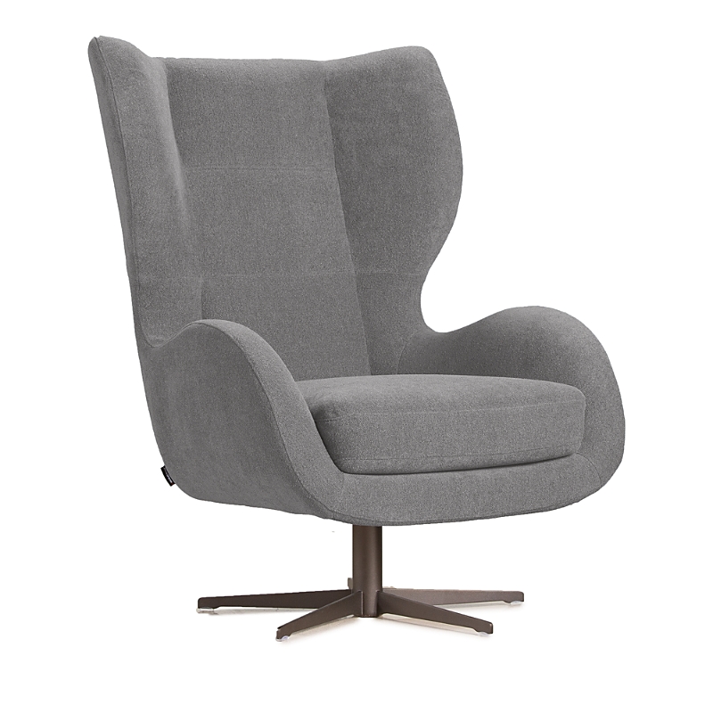 Giuseppe Nicoletti Capitano Swivel Chair In Capriccio Fumo
