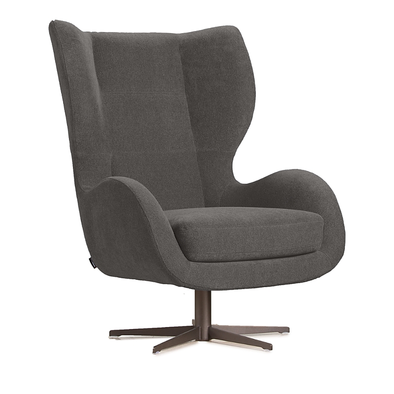 Giuseppe Nicoletti Capitano Swivel Chair In Capriccio Grigio