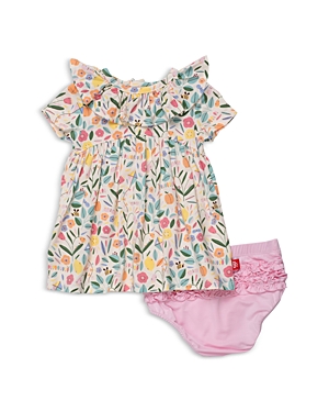 Shop Magnetic Me Girls' Life's Peachy Ruffled Collar Dress & Diaper Cover Set - Baby