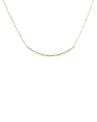 Alberto Amati 14K Yellow Gold Polished Curved Bar Necklace, 18
