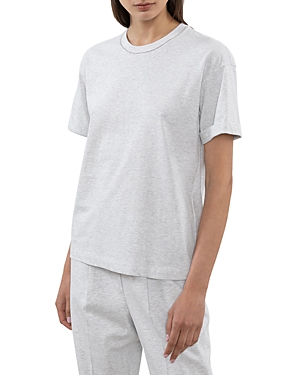 Shop Peserico Embellished Tee In Silicium Grey