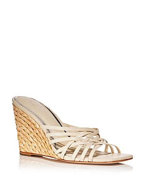 Paige Stacey Three-band Wedge Espadrilles In Bone