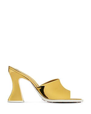 Shop Bottega Veneta Women's Cha Cha High Heel Sandals In Gold/white
