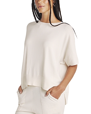 Shop Splendid Veronica Relaxed Fit Tunic Sweater In Moonstone