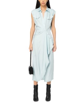 PINKO - Amityville Sleeveless Asymmetric Shirt Dress
